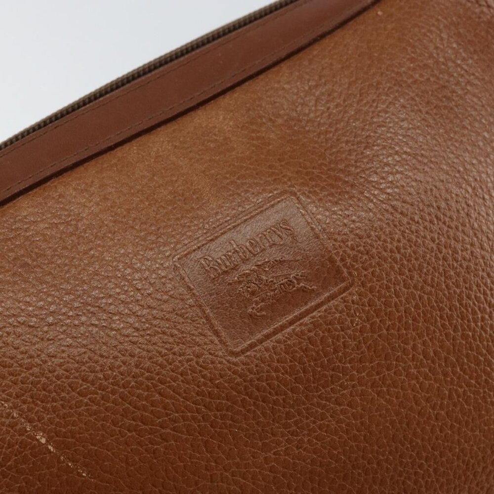 Authentic Burberrys Nova Check Shoulder Bag Leather Brown Gold - Picture 7 of 16